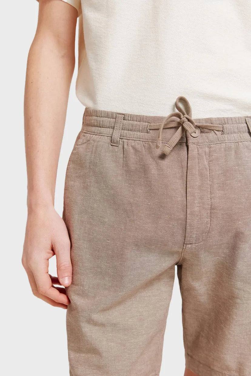 Мужские бежевые шорты slim fit 4