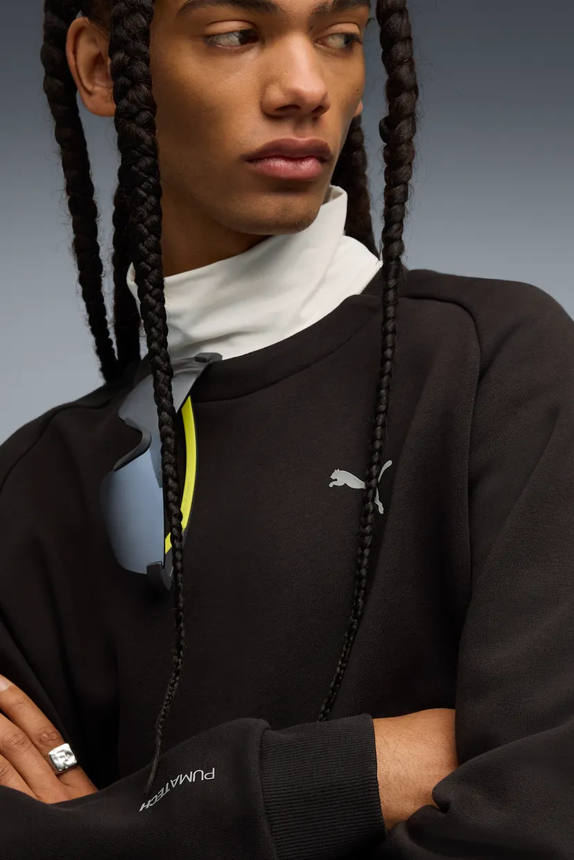 Мужской черный свитшот PUMATECH Relaxed Crew Sweat Men 4
