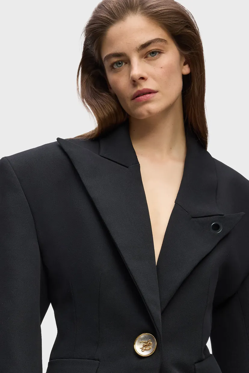 Женский черный жакет karl studio fashion 4