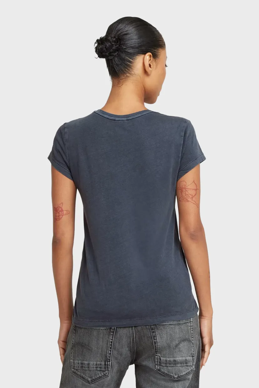 Жіноча темно-синя футболка Overdyed eyben slim 3