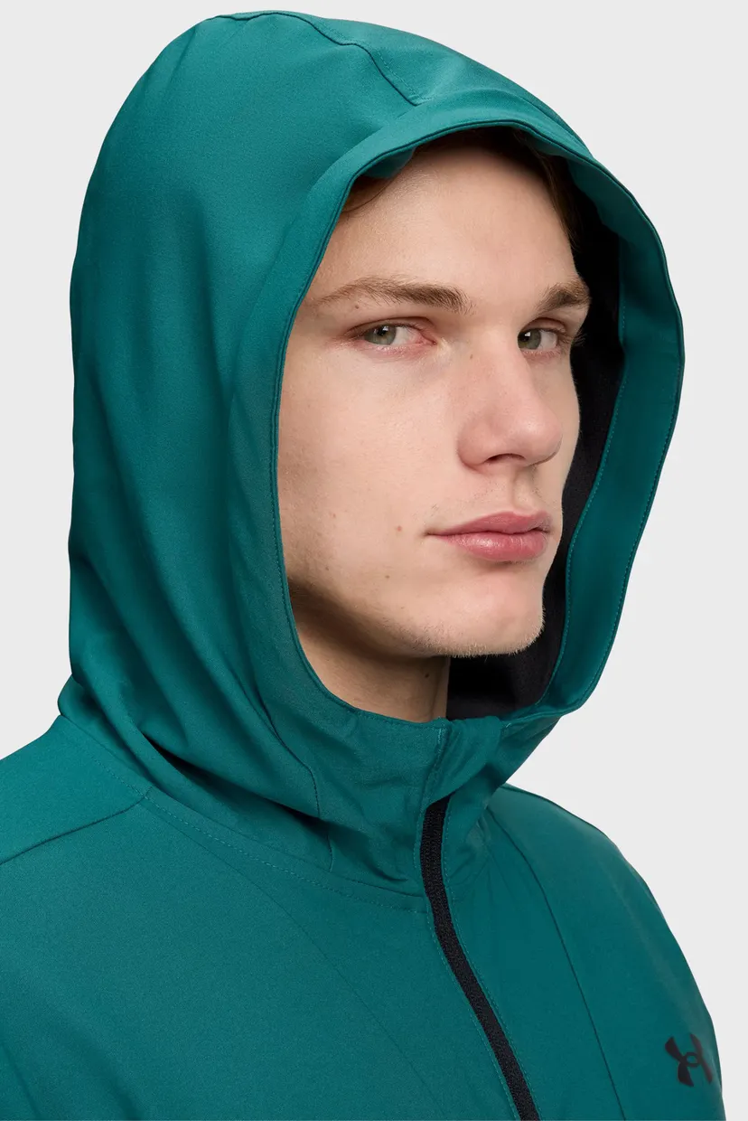 Мужское зеленое худи UA Unstoppable Woven Jacket-GRN 3