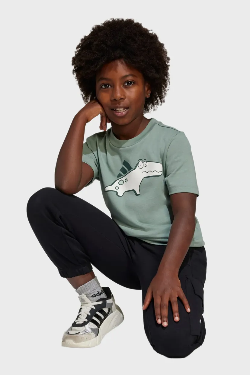 Дитяча м'ятна футболка Adiraptor Graphic Kids 3