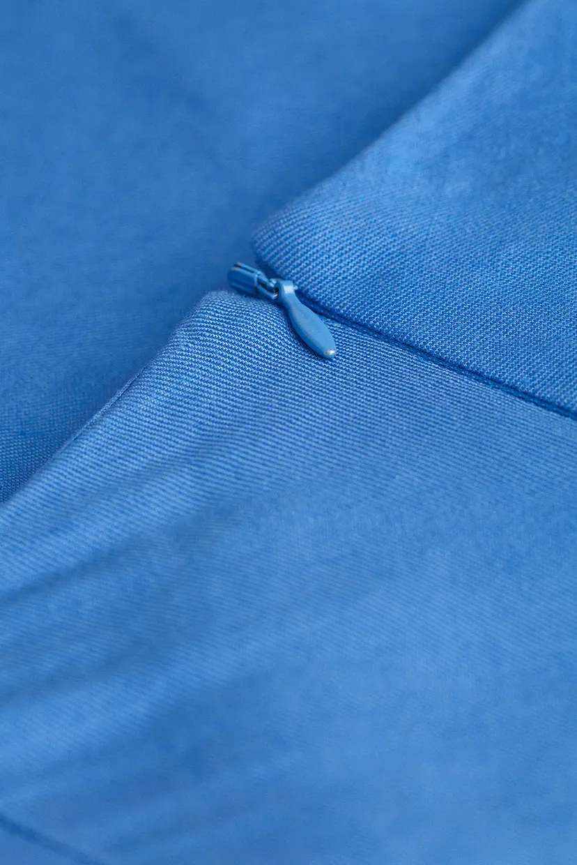 Женская синяя льняная юбка LINEN BLEND SKIRT 3