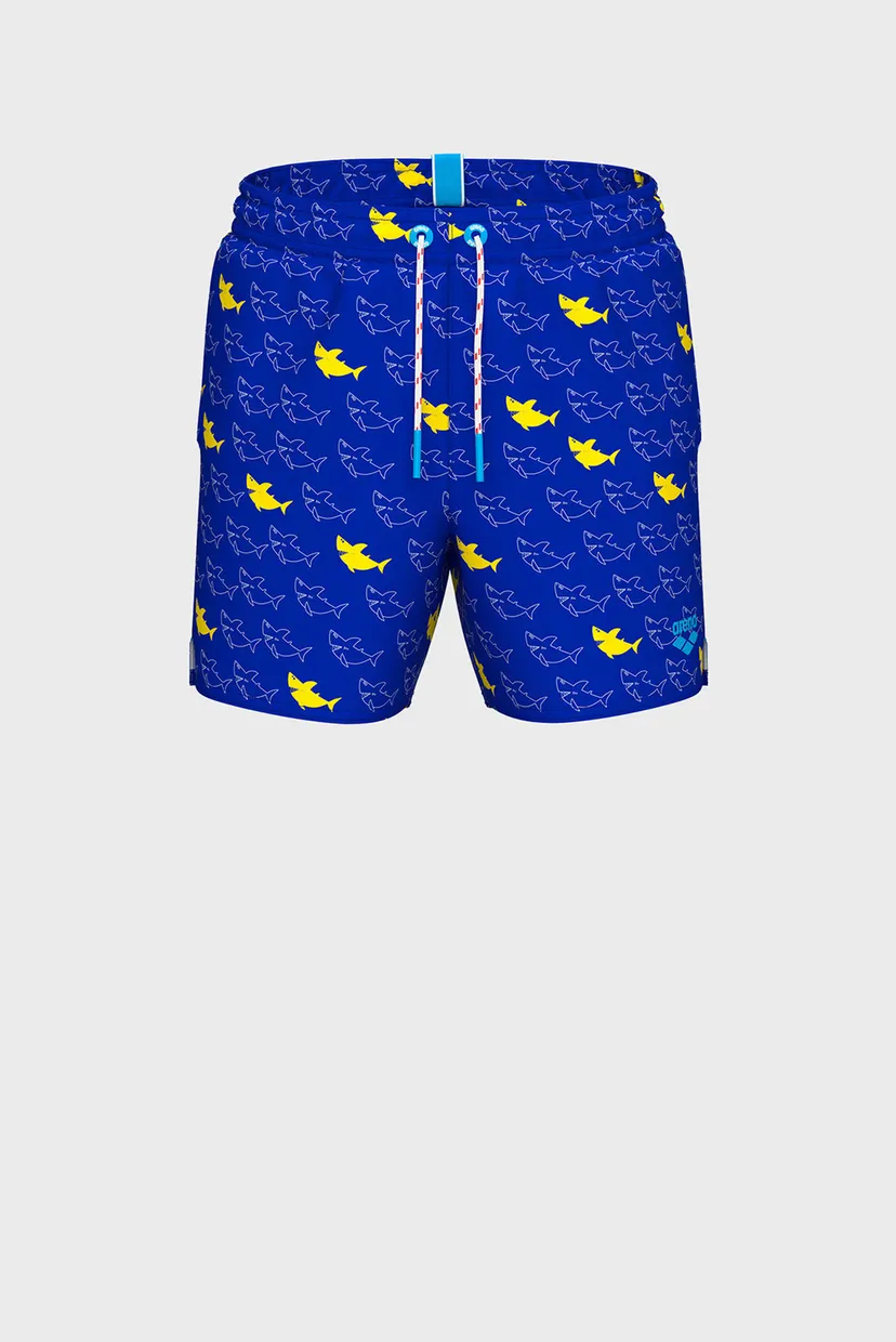 Дитячі сині плавальні шорти з візерунком WATER PRINTS BEACH BOXER AO 6