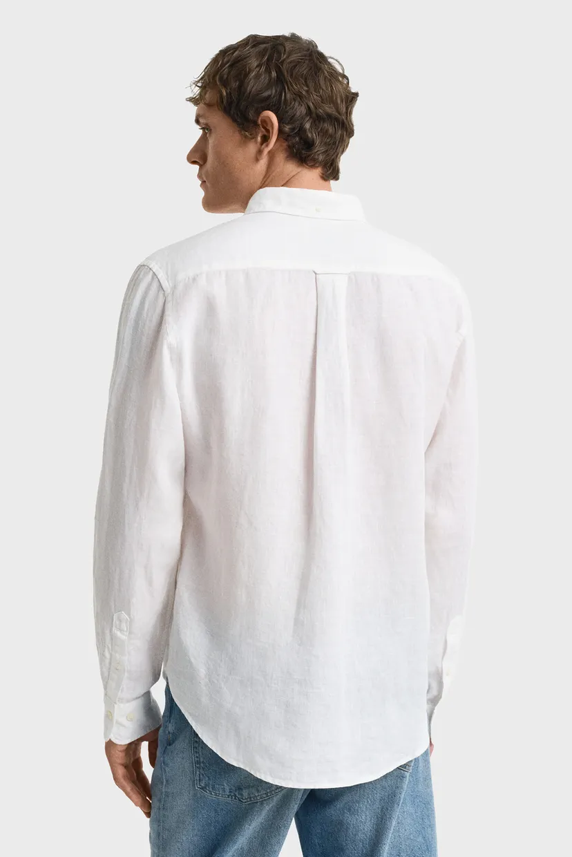 Мужская белая льняная рубашка REG LINEN SHIRT 3