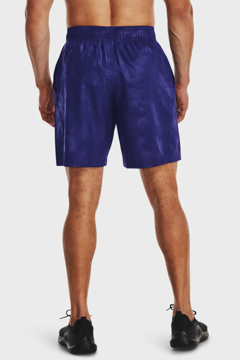 Чоловічі темно-сині шорти UA Woven Emboss Short 3