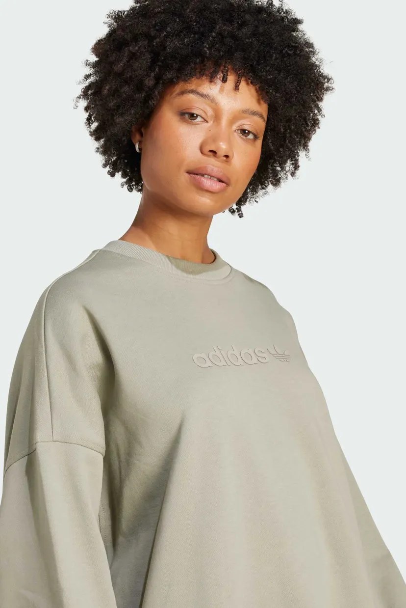 Жіночий оливковий світшот Essentials Linear Oversized Crew 4