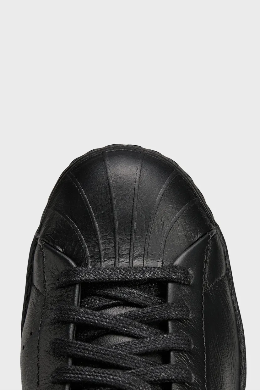 Черные кожаные кроссовки Y-3 SUPERSTAR 6