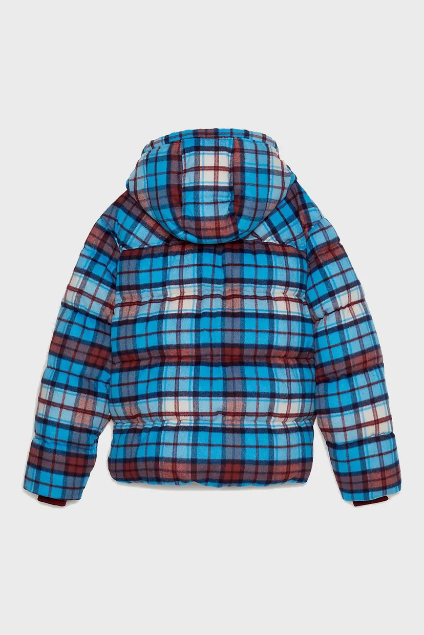 Чоловіча блакитна картата куртка THC DG TARTAN NEW YORK PUFFER 9