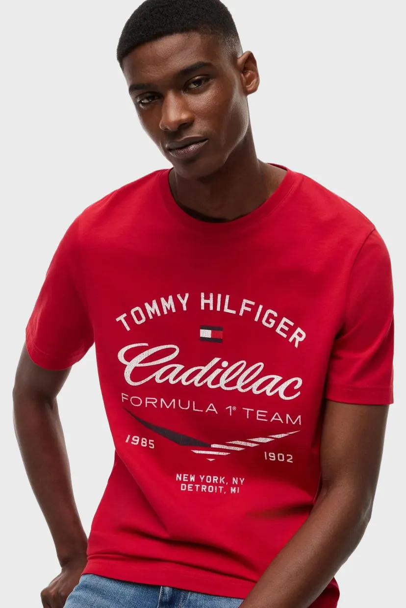 Чоловіча червона футболка TH x Cadillac Formula 1® Team 4