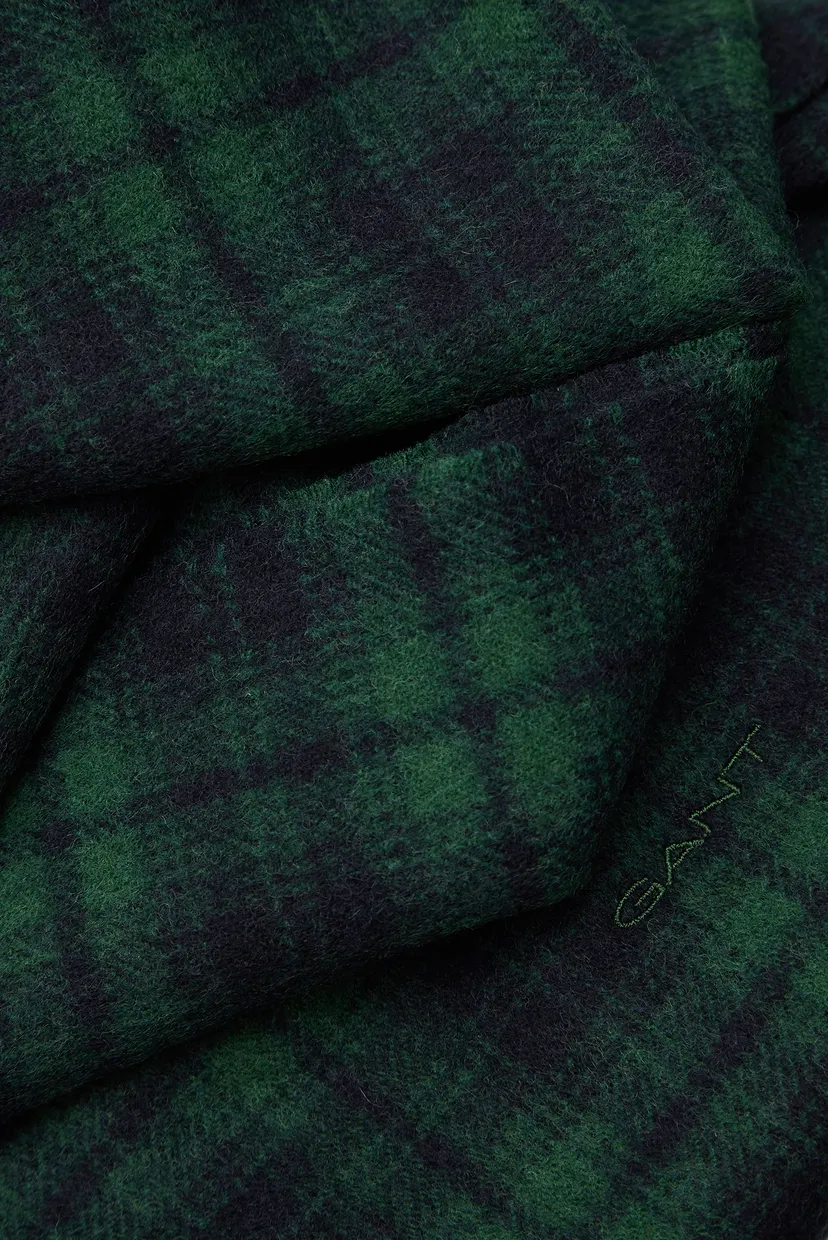 Мужской зеленый шерстяной шарф в клетку CHECK WOVEN SCARF 3
