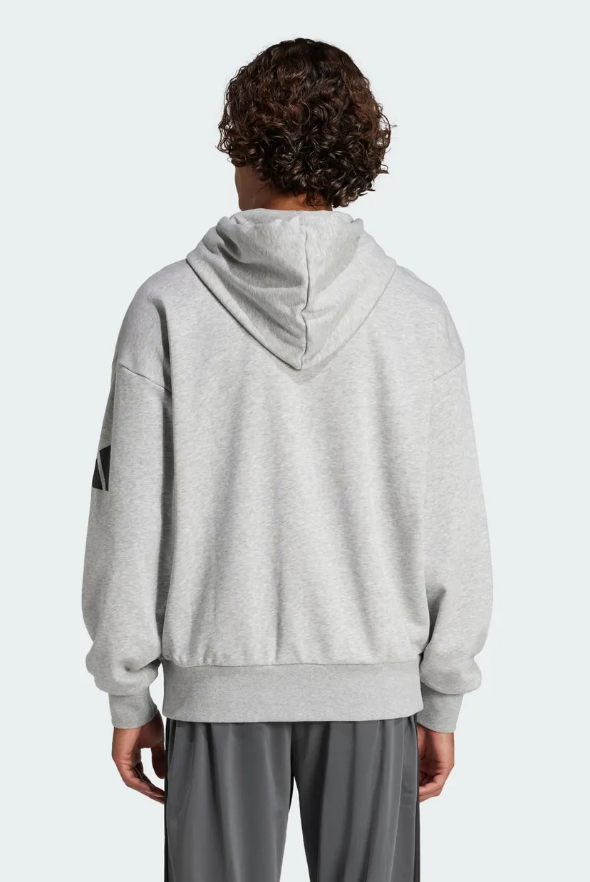 Чоловіче світло-сіре худі Essentials Loose-Fit 3 Bar Logo French Terry 3