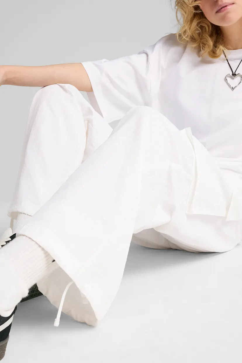 Жіночі білі спортивні штани WARDROBE ESS Relaxed Woven Cargo Pants Women 5