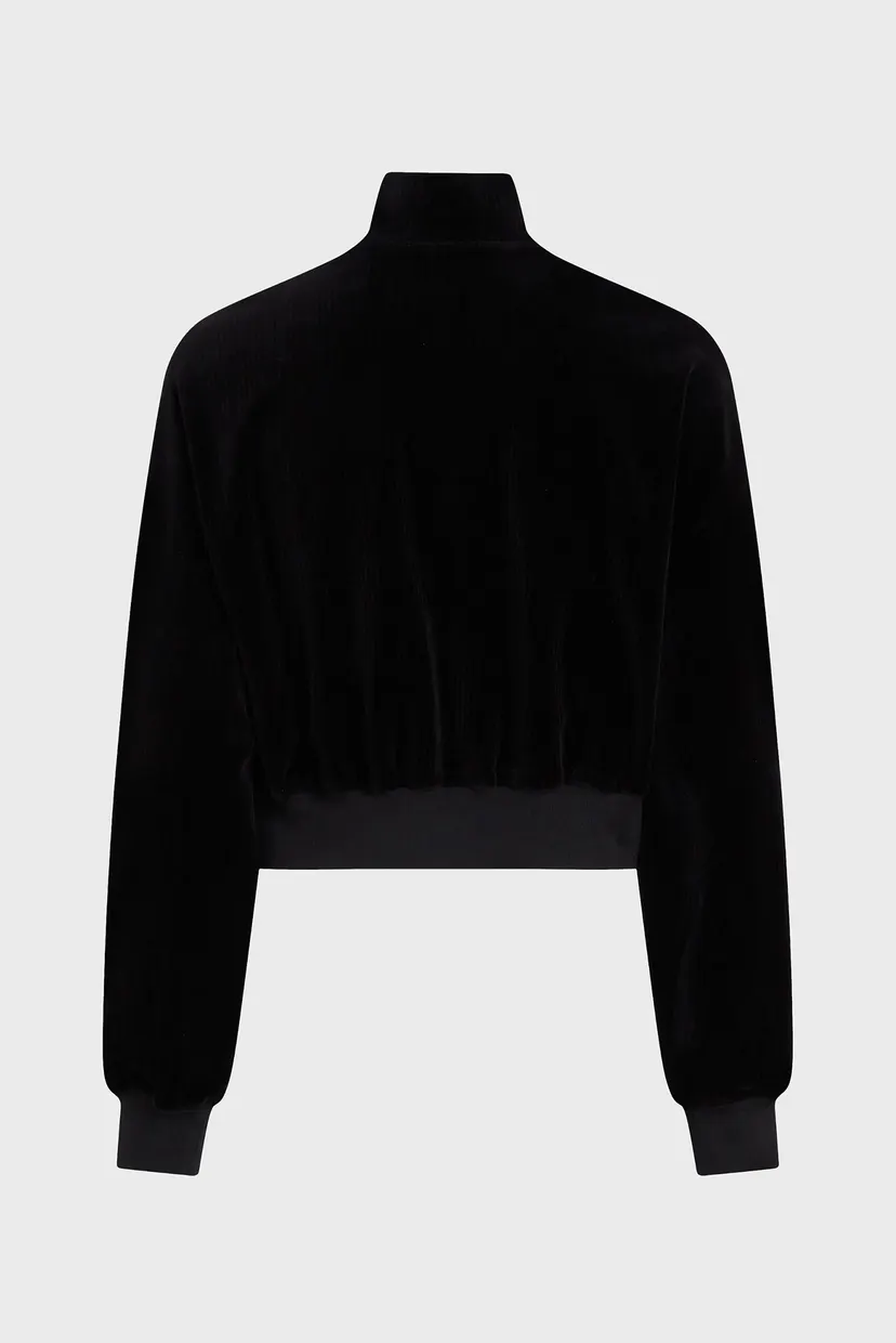 Жіноча чорна спортивна кофта half-zip chord 6
