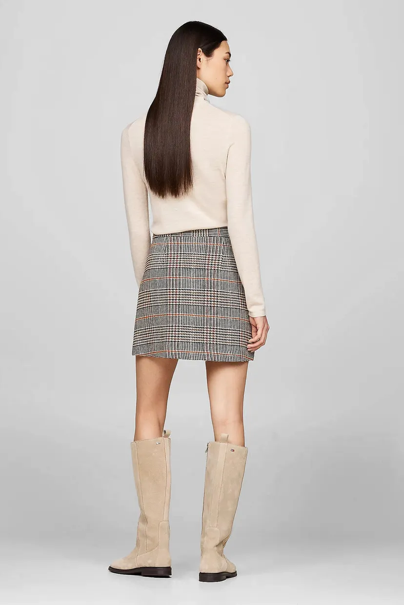 Женская твидовая юбка в клетку TWEED WOOL MIX CHECK MINI 3