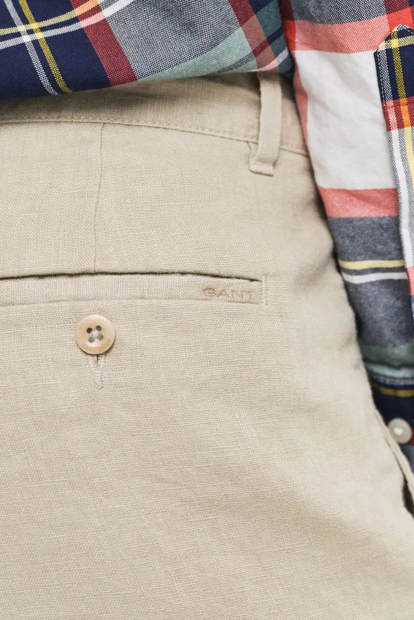Чоловічі бежеві лляні шорти RELAXED LINEN DS 4