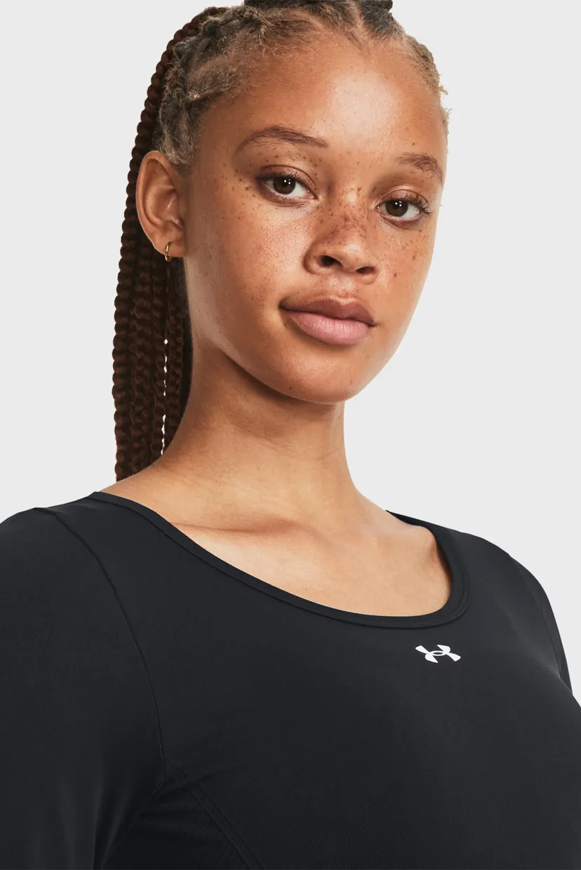 Женский черный лонгслив UA Train Seamless LS 4
