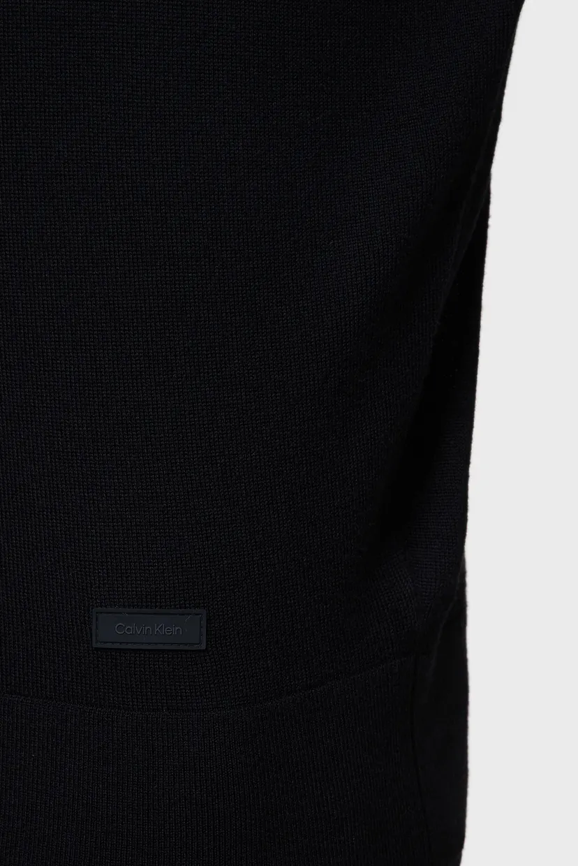 Мужской черный шерстяной джемпер MERINO MINI MOCK NECK 3