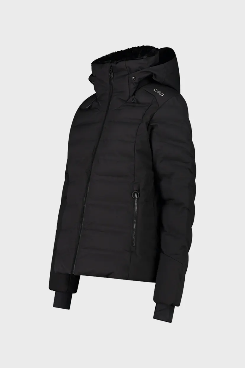Женская черная куртка FIX HOOD FEEL WARM 3