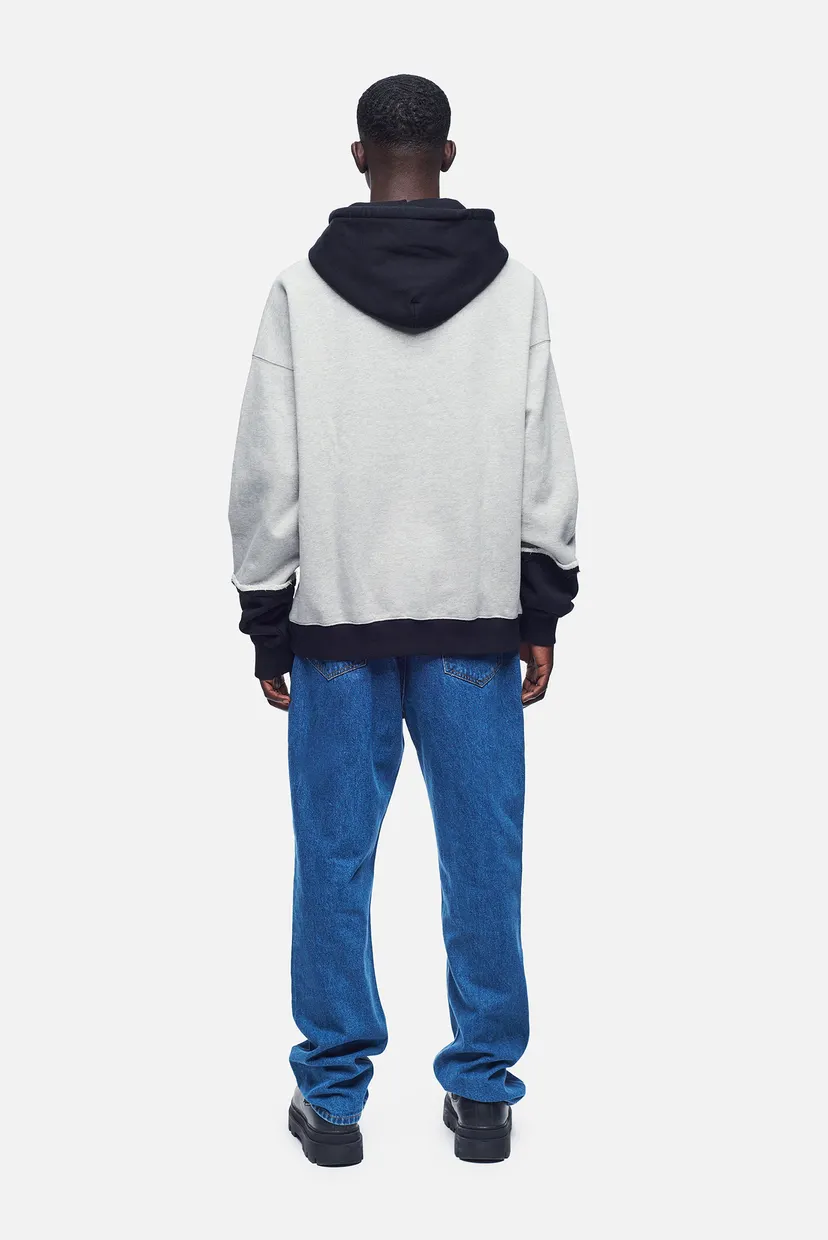 Чоловіче сіре худі Oversized Raw Edges H GOTS 3