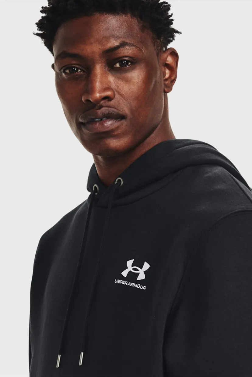Чоловіче чорне худі UA Essential Fleece Hoodie 4