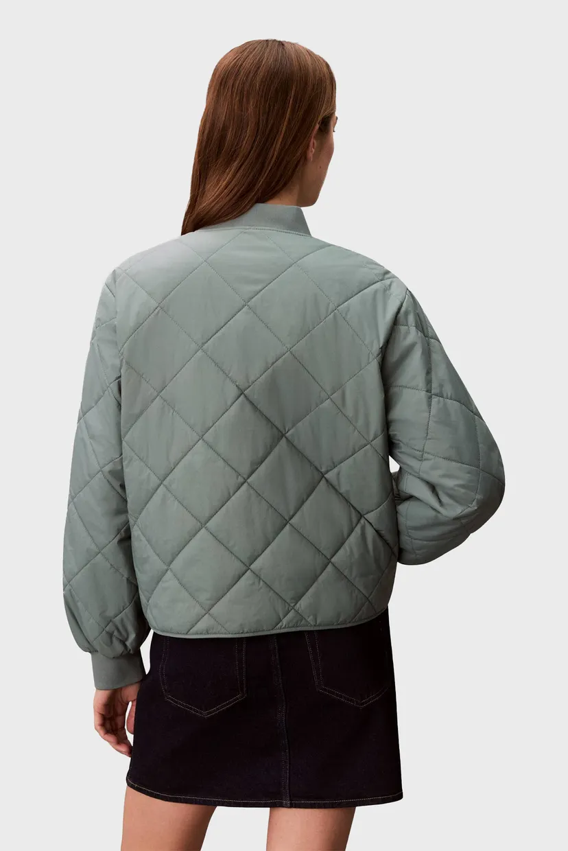 Женский оливковый бомбер LIGHTWEIGHT QUILTED BOMBER JACKE 3
