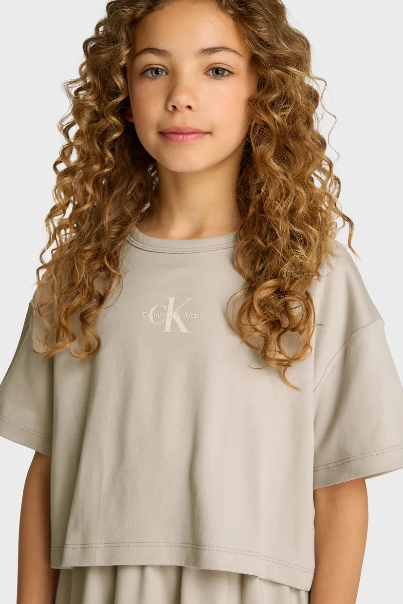 Дитяча бежева сукня LAYERED T-SHIRT SS DRESS 3