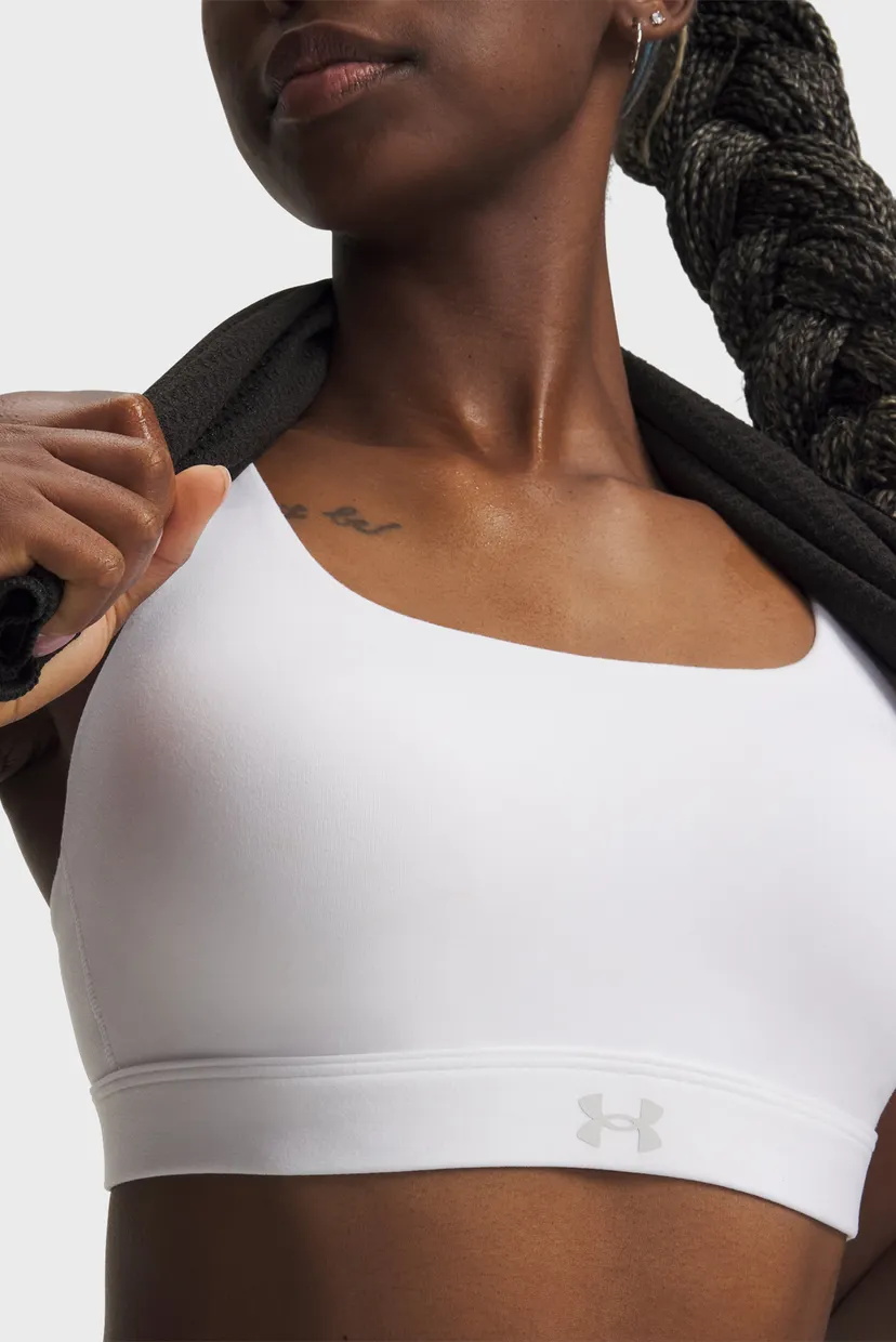 Женский белый топ UA Effortless High Bra 5