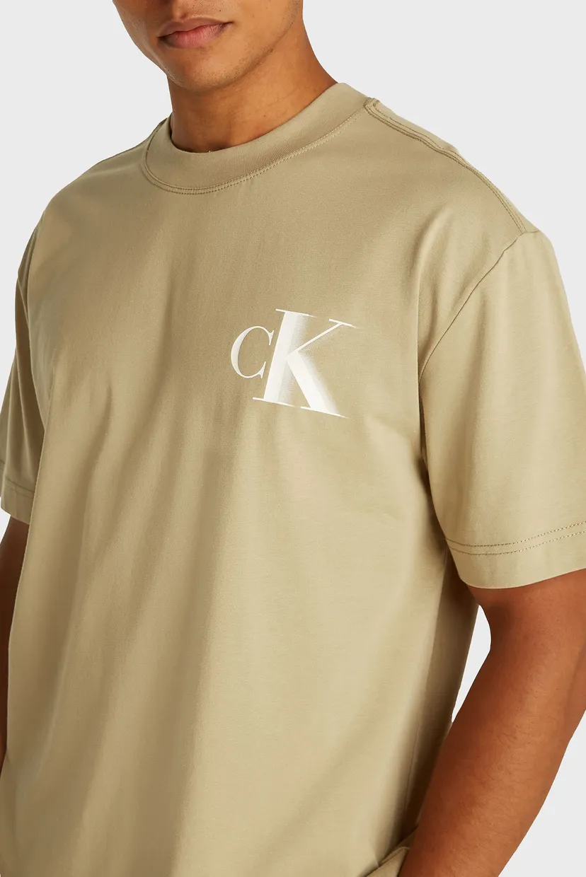 Чоловіча бежева футболка BOLD CK TEE 4