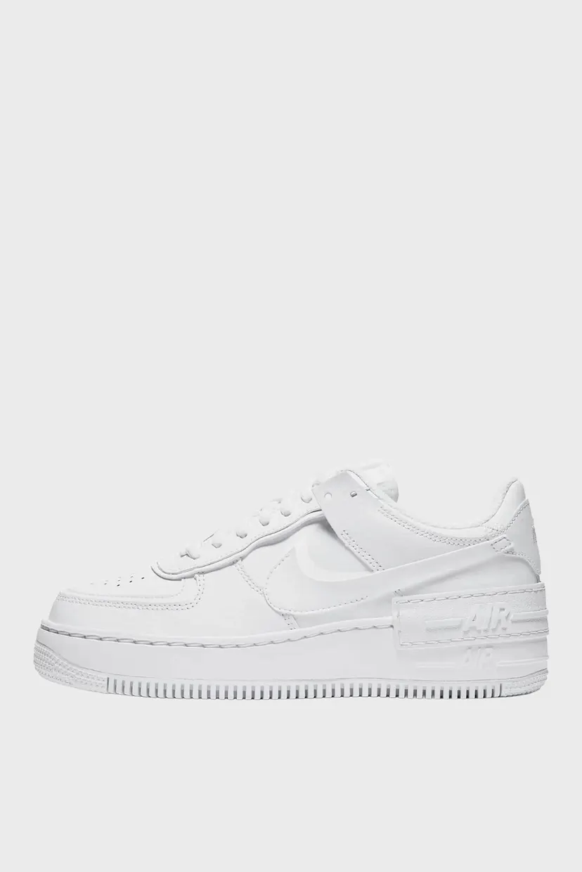 Женские белые кожаные сникерсы W AF1 SHADOW 4