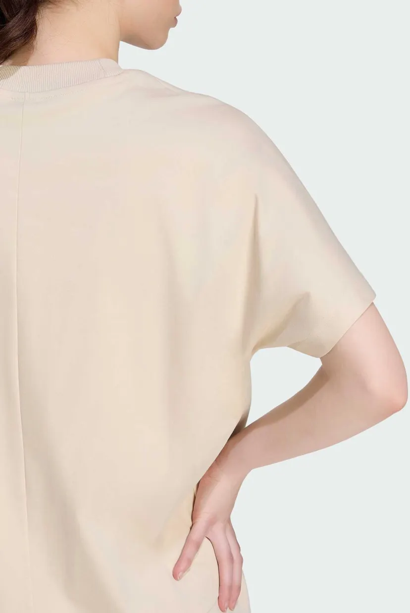Женская бежевая футболка SOFT LUX LOOSE 5
