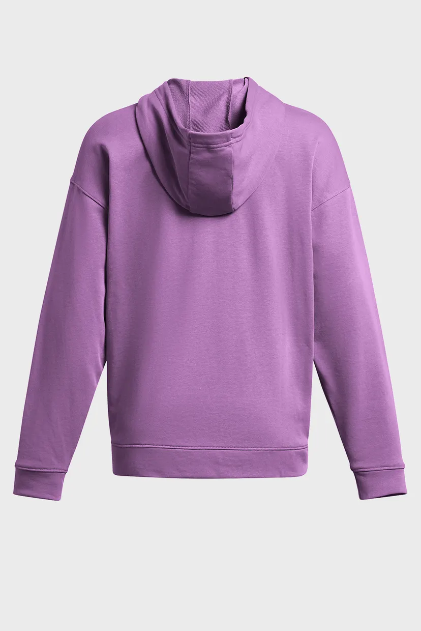 Женское сиреневое худи UA Rival Terry OS FZ Hooded 4