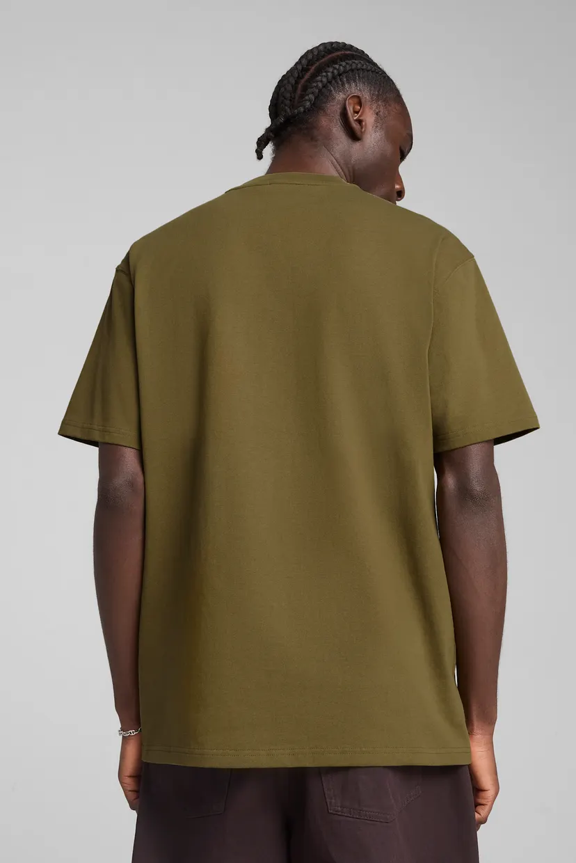 Чоловіча оливкова футболка MMQ Tee PUMA 624009_60 — MD-Fashion