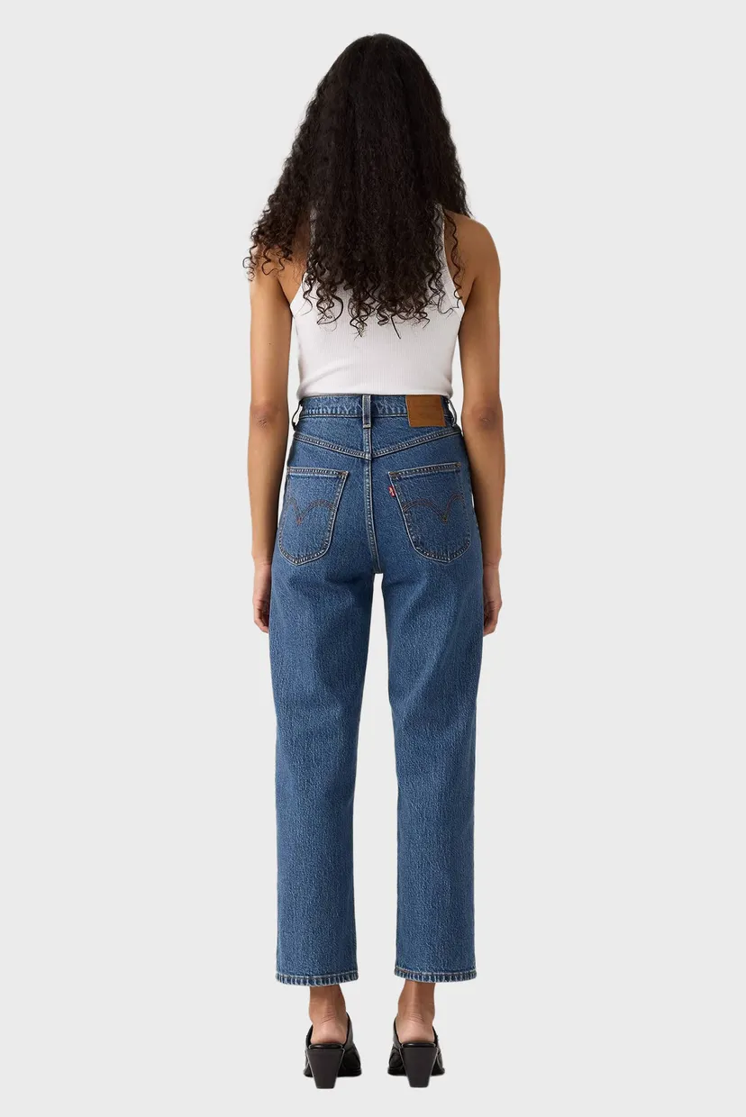 Жіночі сині джинси Ribcage Western Yoke 5
