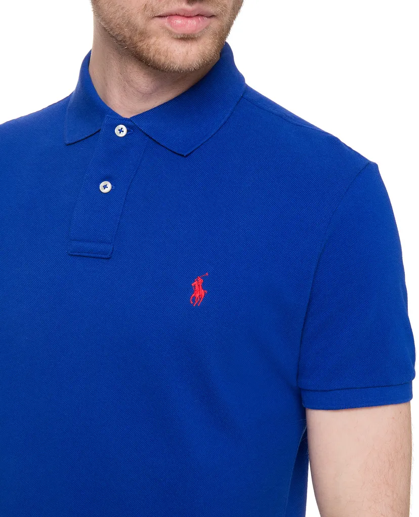 Мужское синее поло Polo Ralph Lauren 710782592010 — MD-Fashion