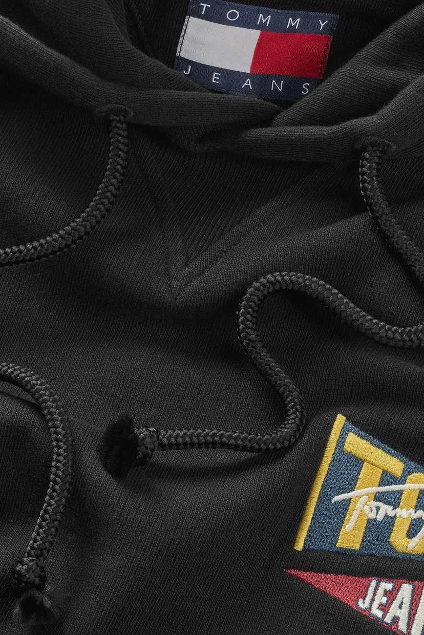 Чоловіче чорне худі TJM REG UNI FLAG TIGER HOODIE 5