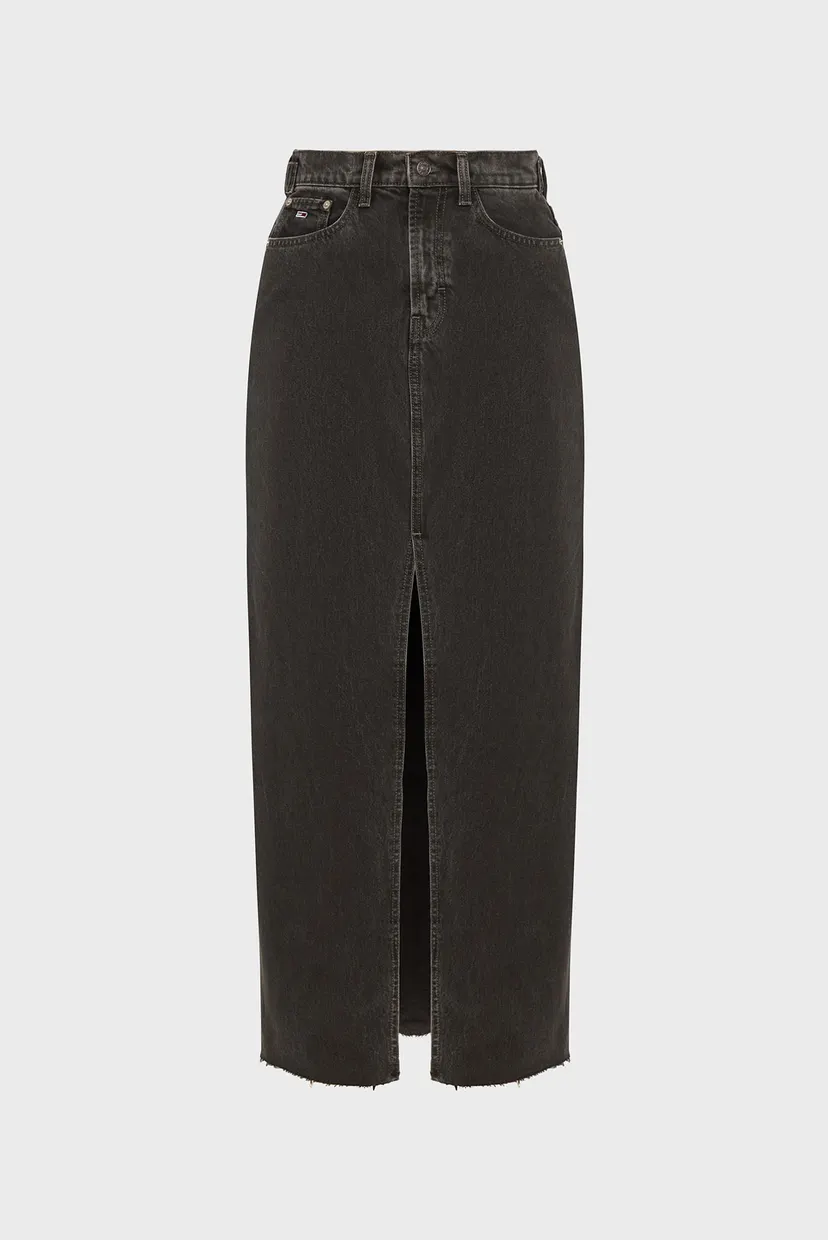Жіноча чорна джинсова спідниця DENIM SKIRT WASHED BLACK 5