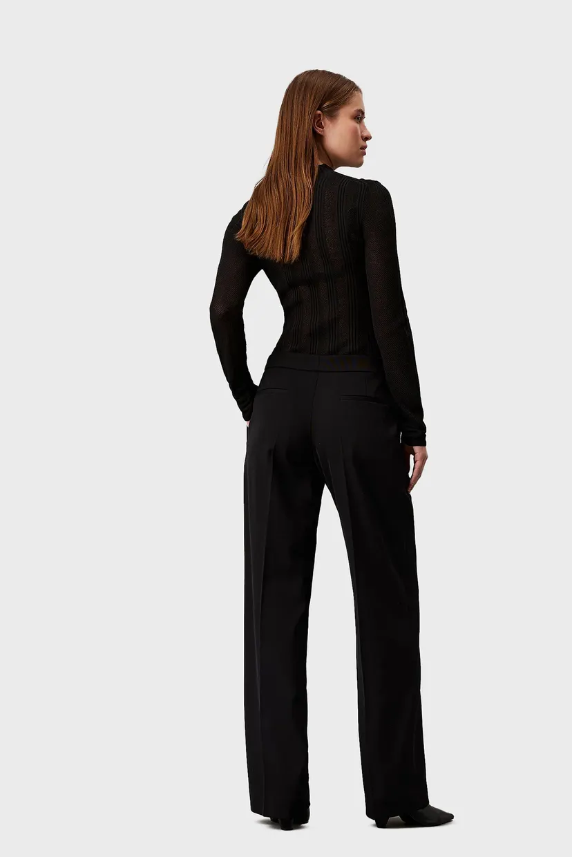 Женские черные брюки WOOL TWILL TUX STRAIGHT LEG 3