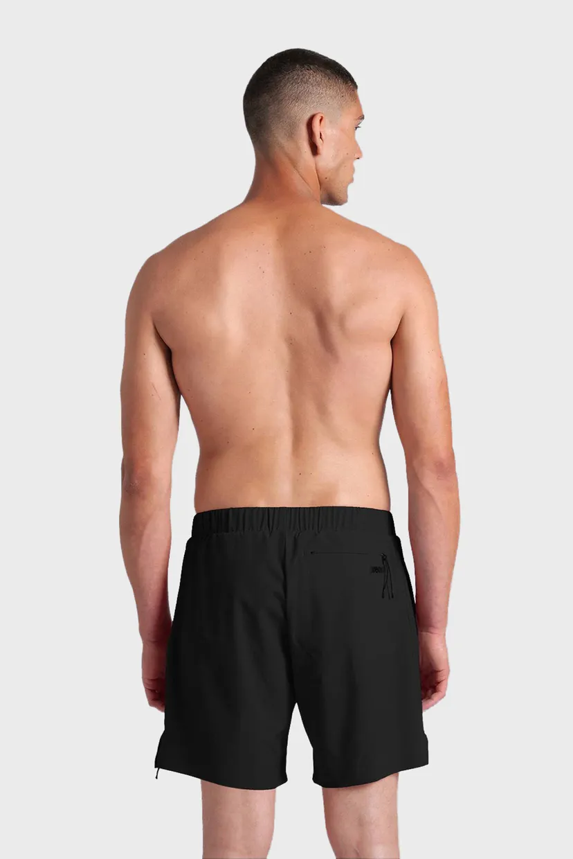 Чоловічі чорні плавальні шорти SIDE ZIP BEACH BOXER 3