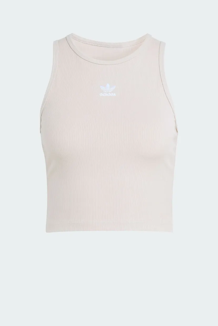 Жіноча бежева майка Essentials Ribbed 6