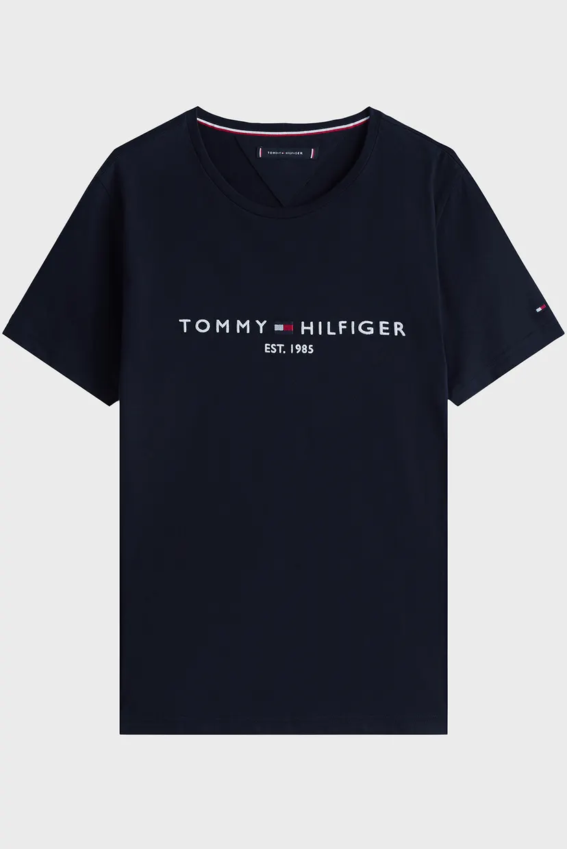 Чоловіча темно-синя футболка CORE TOMMY LOGO TEE 5