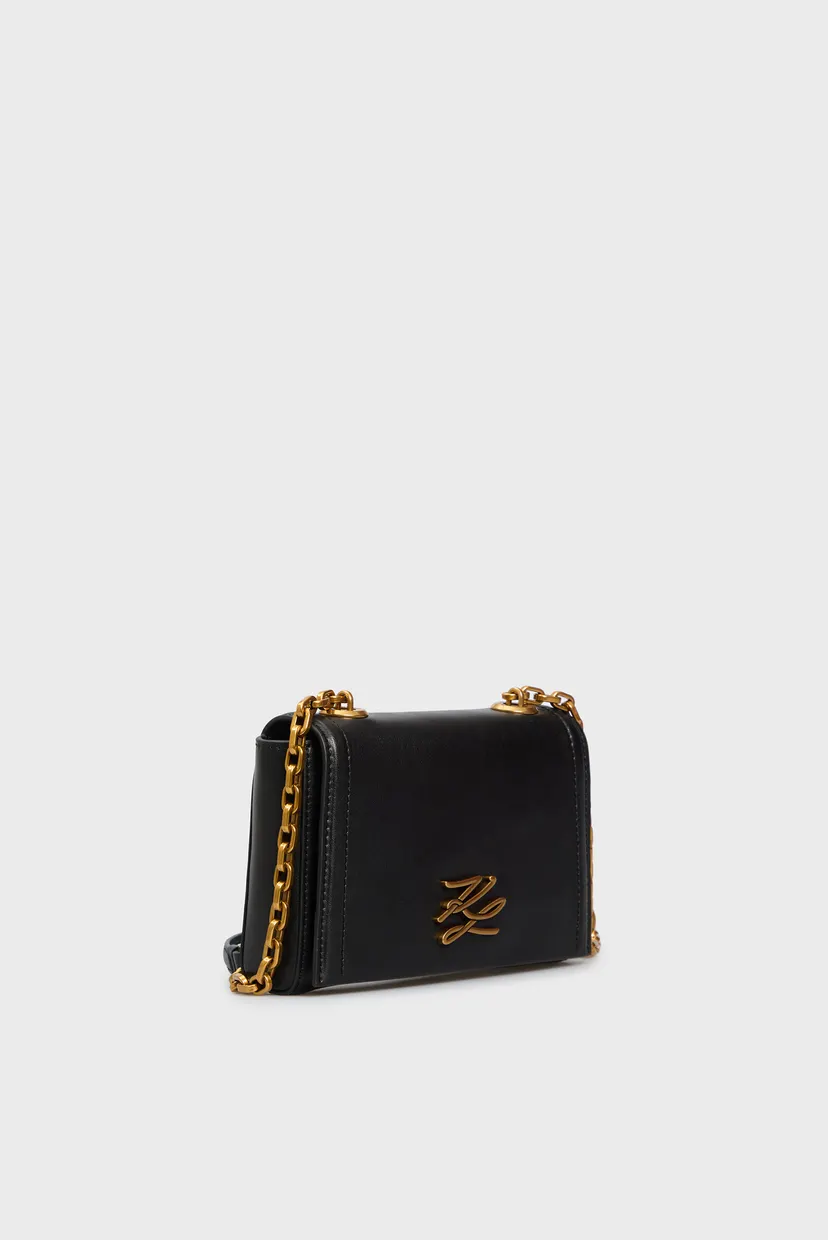 Жіноча чорна шкіряна сумка K AUTOGRAPH SM CROSSBODY 3