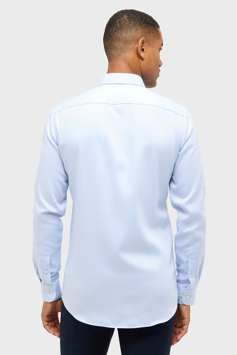Чоловіча блакитна сорочка з візерунком SLIM FIT 3