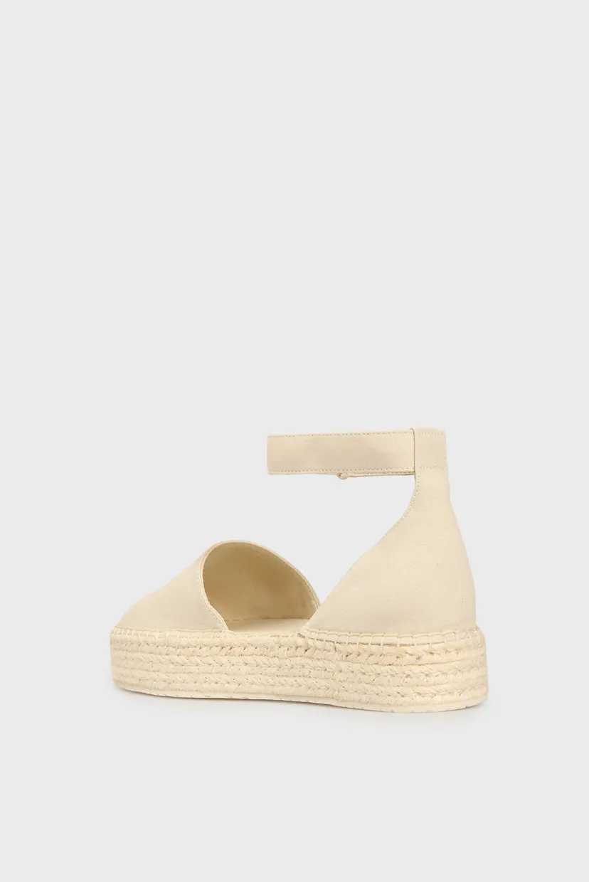 Женские бежевые эспадрильи WEDGE SANDAL WEBBING IN 4