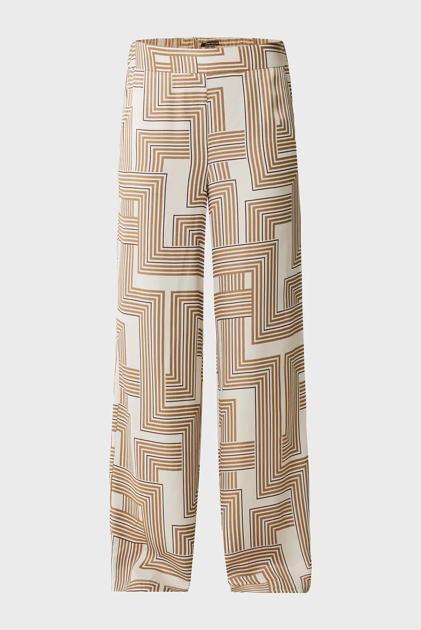 Жіночі бежеві брюки з візерунком Graphic pants 5