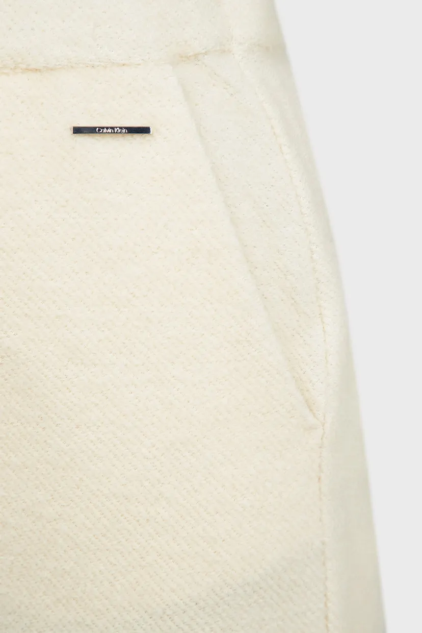 Женские белые брюки WOOL SLIM 3