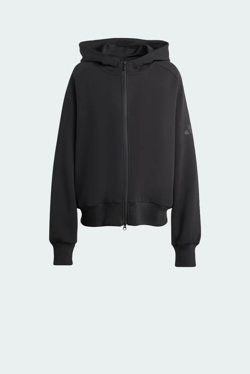 Жіноче чорне худі SOFT LUX FULL-ZIP 6