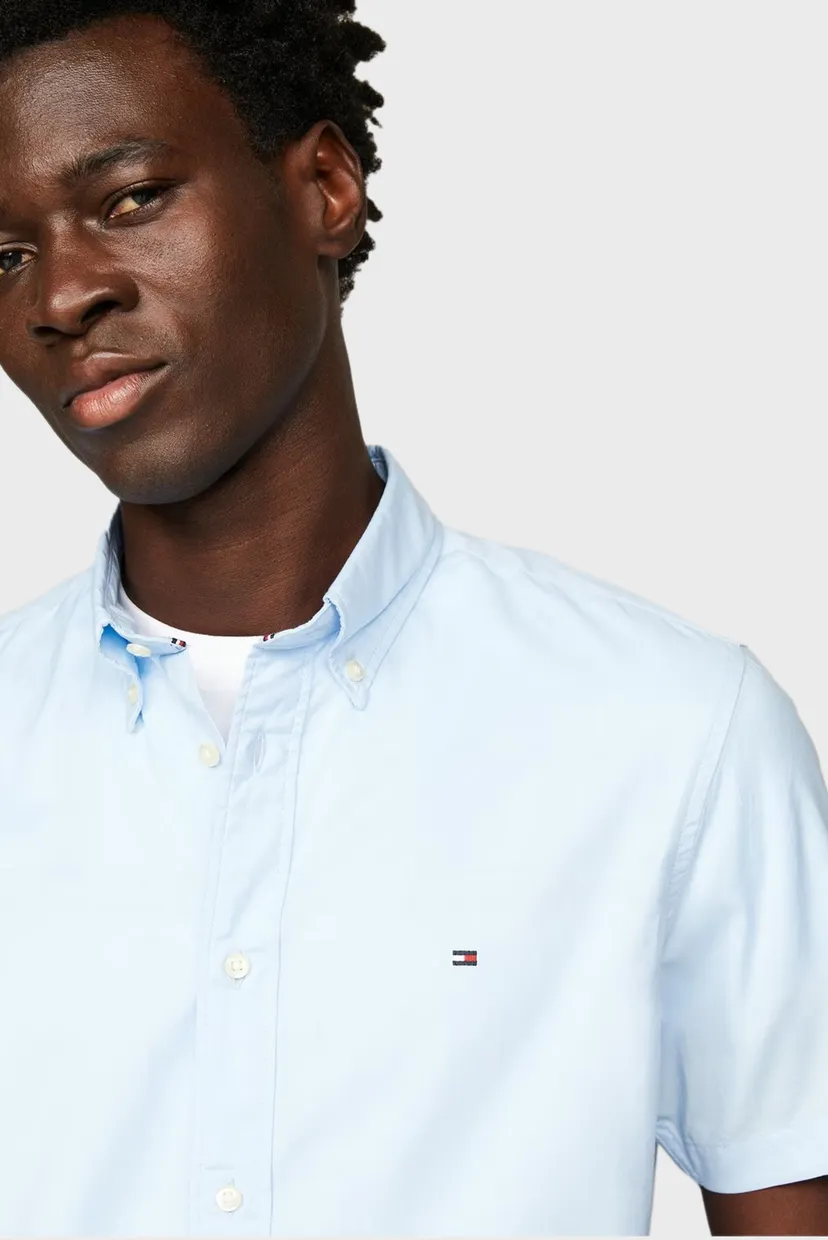 Чоловіча блакитна сорочка FLEX POPLIN RF 4