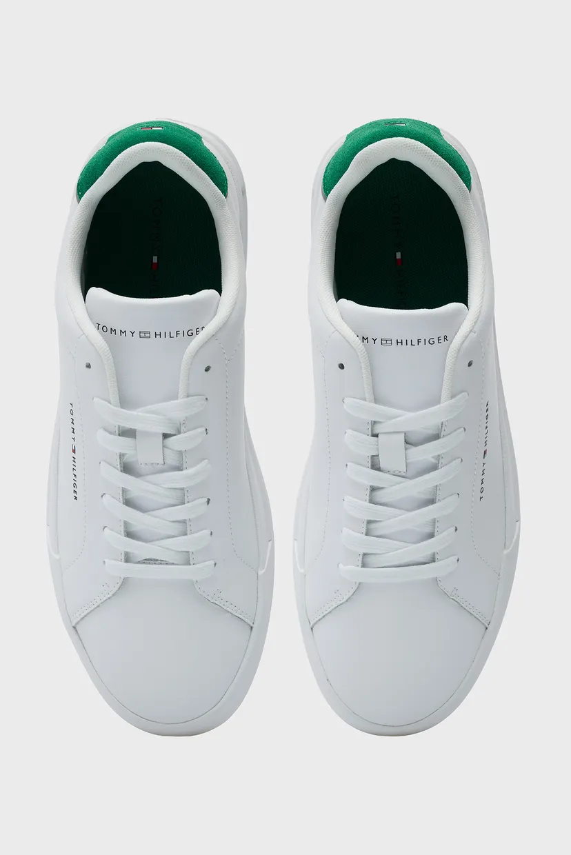 Мужские белые кожаные сникерсы COURT LTH DETAIL 4