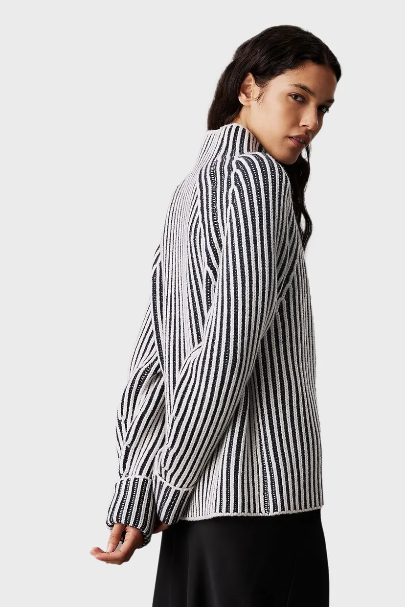 Женский шерстяной свитер в полоску REC WOOL TWO TONE STRIPE 3